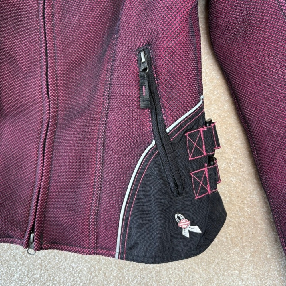 Harley Davidson Womens‎ Riding Jacket Size Small Pink Motorcycle Biker - Picture 3 of 11